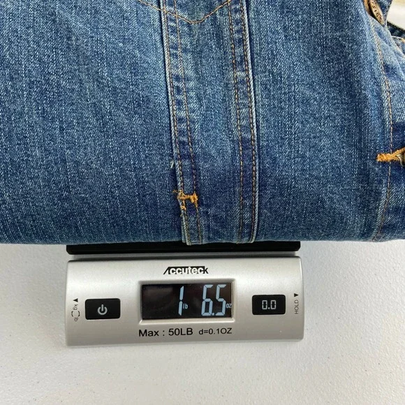 Disney Tinker Bell medium wash rustic button embroidered denim jacket cotton L - Picture 7 of 7